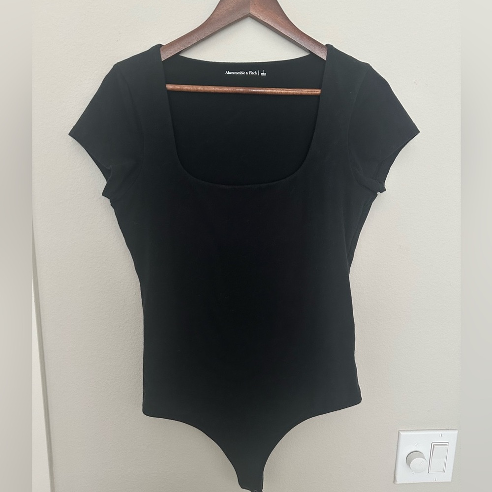 Abercrombie square neck body suit in black